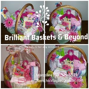 Baby girl welcoming basket